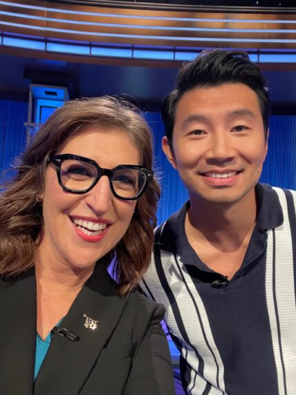 Celebrity Jeopardy Mayim Bialik and Simu Liu