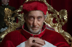 Charles Dance as the Pope in The Serpent Queen on Starz
