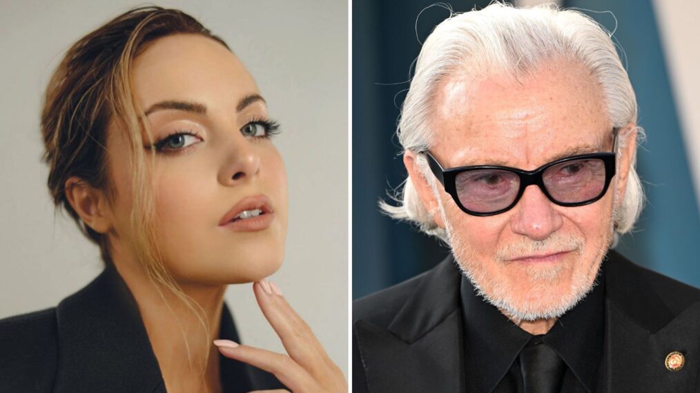 Elizabeth Gillies (L); Harvey Keitel (R)