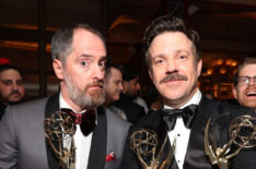 Brendan Hunt and Jason Sudeikis attend the Apple TV+ Primetime Emmy Reception
