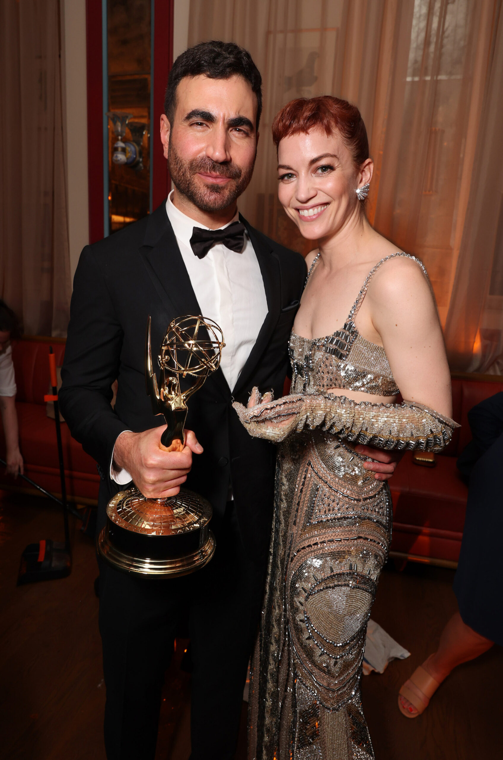 Brett Goldstein and Britt Lower attend the Apple TV+ Primetime Emmy Reception