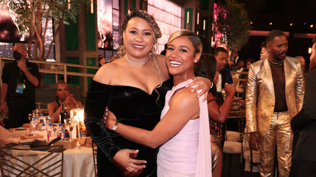 Tracie Thoms and Ariana DeBose at Emmys