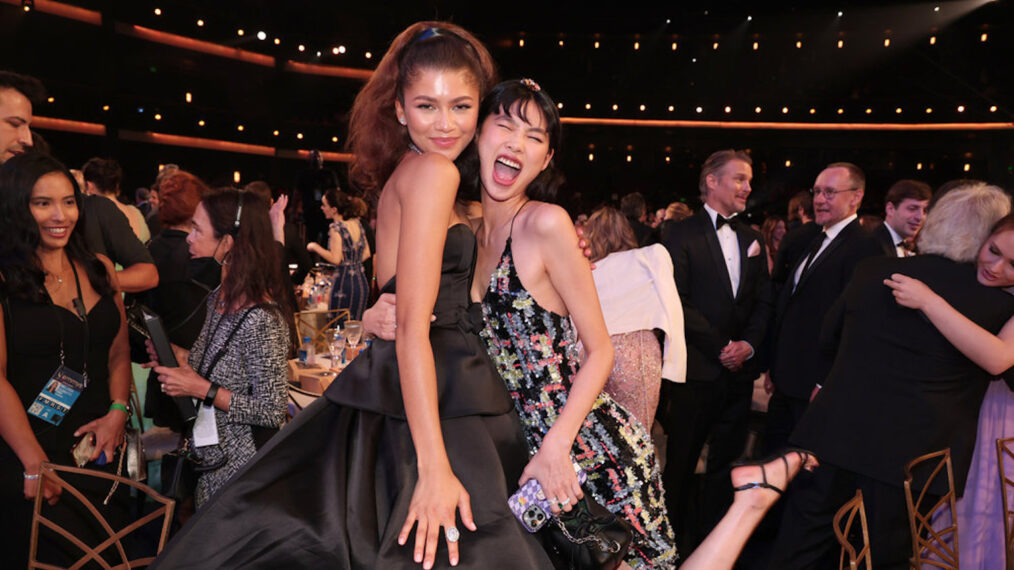 Zendaya and Hoyeon during the 74th Annual Primetime Emmy Awards