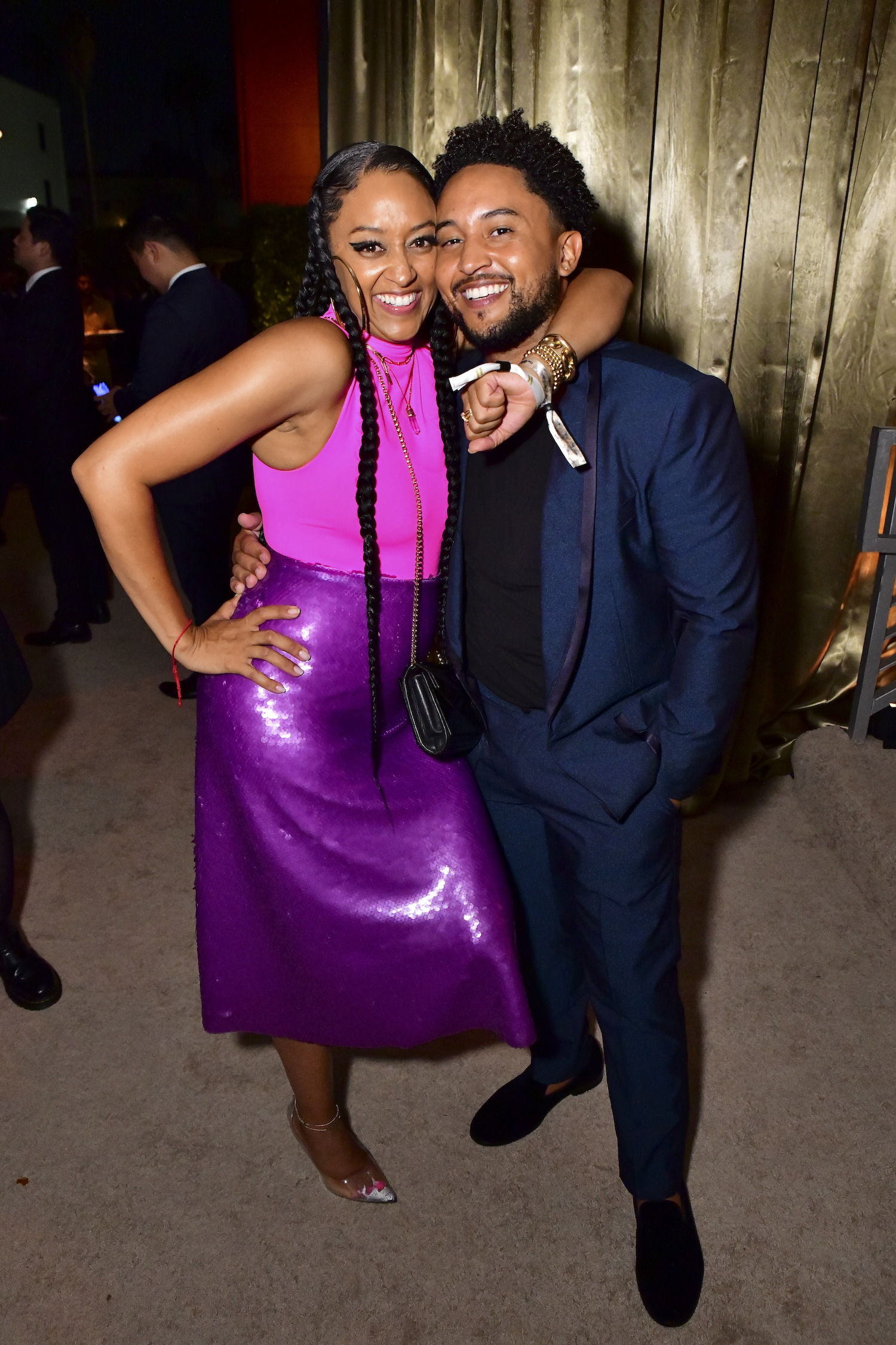 Tia Mowry and Tahj Mowry attend Netflix 2022 Emmy Awards After Party