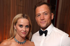 Reese Witherspoon and Taron Egerton attend the Apple TV+ Primetime Emmy Reception