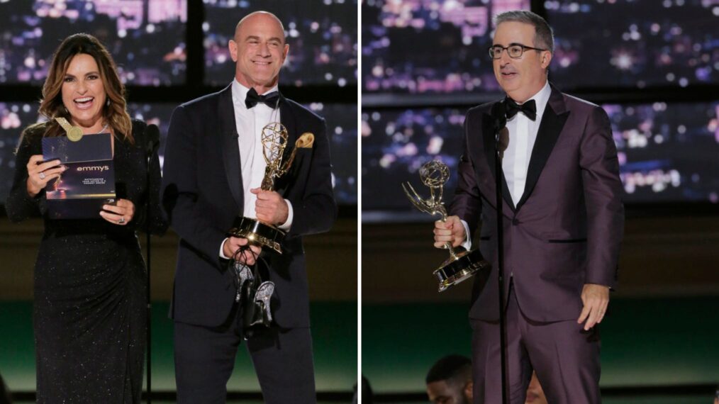 Mariska Hargitay, Christopher Meloni, John Oliver at 2022 Emmys