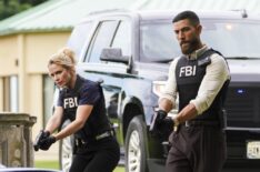 Shantel VanSanten as Nina Chase and Zeeko Zaki as Special Agent Omar Adom 'OA' Zidan in FBI - 'Hero's Journey'