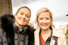 Elisabeth Röhm and Anne Heche on set of Lifetime's 'Girl in Room 13'