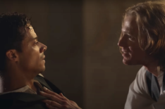 Jacob Anderson and Sam Reid as Louis and Lestat in the series premiere of Interview with the Vampire