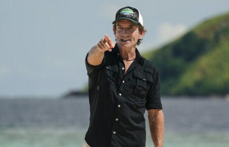 Jeff Probst pointing in Survivor - Season 43