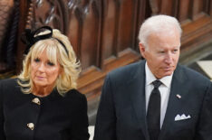 Jill Biden and Joe Biden at the funeral of Queen Elizabeth II