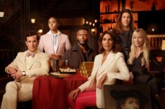 Noah Wyle, Aleyse Shannon, Aldis Hodge, Gina Bellman, Christian Kane, and Beth Riesgraf in Leverage: Redemption