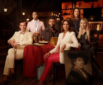 Noah Wyle, Aleyse Shannon, Aldis Hodge, Gina Bellman, Christian Kane, and Beth Riesgraf in Leverage: Redemption