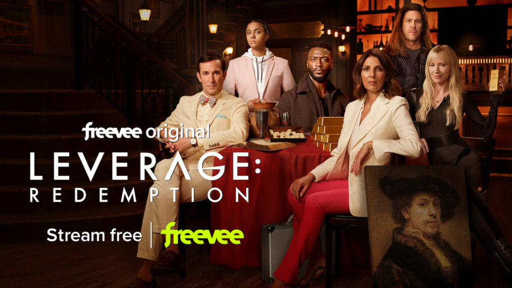 Noah Wyle, Aleyse Shannon, Aldis Hodge, Gina Bellman, Christian Kane, Beth Riesgraf in Leverage: Redemption