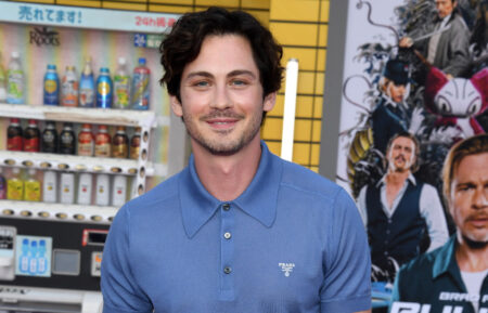 Logan Lerman attends the Los Angeles premiere of 'Bullet Train'