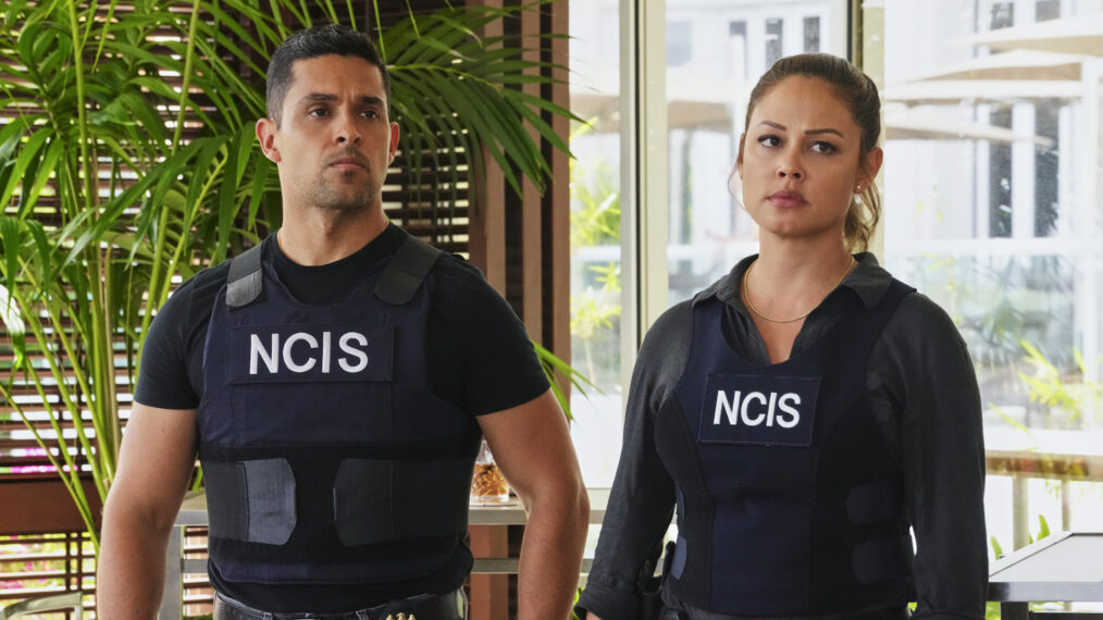 Wilmer Valderrama as Special Agent Nicholas “Nick” Torres and Vanessa Lachey as Jane Tennant in NCIS Hawai'i