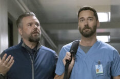 Tyler Labine as Dr. Iggy Frome, Ryan Eggold as Dr. Max Goodwin in New Amsterdam