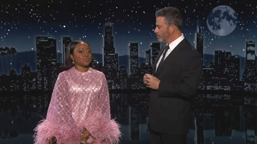 Quinta Brunson and Jimmy Kimmel