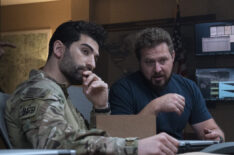 Raffi Barsoumian as Omar Hamza, AJ Buckley as Sonny Quinn in SEAL Team