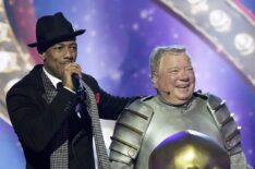 Nick Cannon and William Shatner in the season 8 premiere of The Masked Singer - Knight