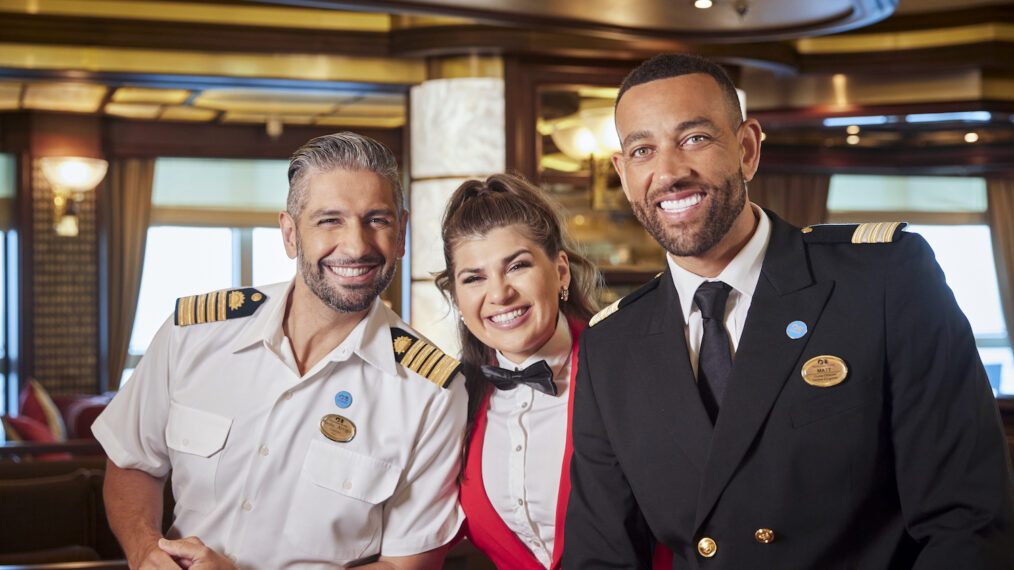 Captain Paolo Arrigo, Ezra Freeman, and Matt Mitcham in The Real Love Boat