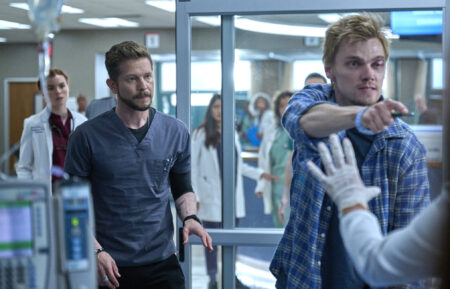 Kaley Ronayne, Matt Czuchry and guest star Levi Meaden in The Resident