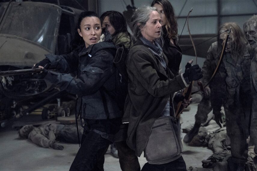 The Walking Dead Christian Serratos and Melissa McBride