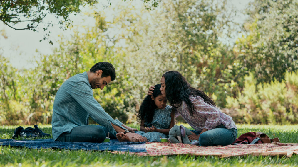 From Scratch. Eugenio Mastrandrea as Lino Ortolano, Isla Colbert as 7 Year Old Idalia, Zoe Saldana as Amy Wheeler in episode 107