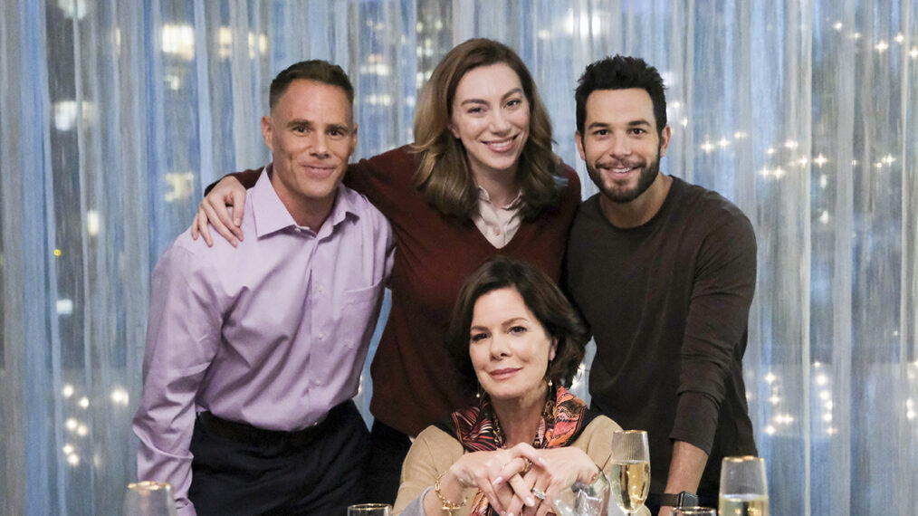 Matthew Wilkas, Madeline Wise, Skylar Astin and Marcia Gay Harden for 'So Help Me Todd'
