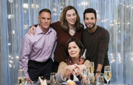 Matthew Wilkas, Madeline Wise, Skylar Astin and Marcia Gay Harden for 'So Help Me Todd'
