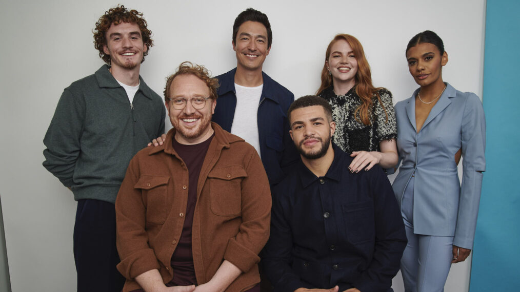 'The Wheel of Time' cast at TV Insider's NYCC 2022 studio - Dónal Finn, Rafe Judkins, Daniel Henney, Marcus Rutherford, Ceara Coveney, and Madeleine Madden