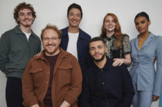 'The Wheel of Time' cast at TV Insider's NYCC 2022 studio - Dónal Finn, Rafe Judkins, Daniel Henney, Marcus Rutherford, Ceara Coveney, and Madeleine Madden