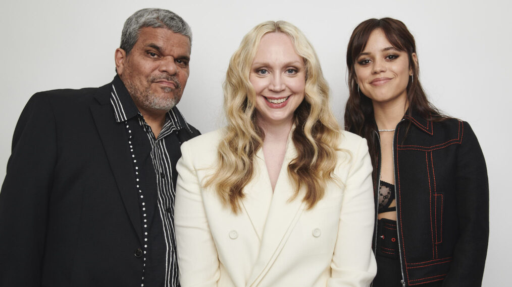 'Wednesday's Luis Guzmán, Gwendoline Christie, and Jenna Ortega