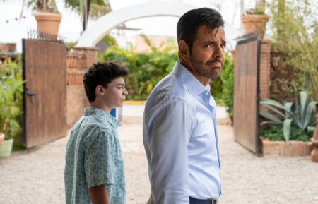 Raphael Alejandro and Eugenio Derbez in 'Acapulco' Season 2