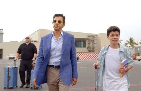 Eugenio Derbez and Raphael Alejandro in 'Acapulco' Season 2