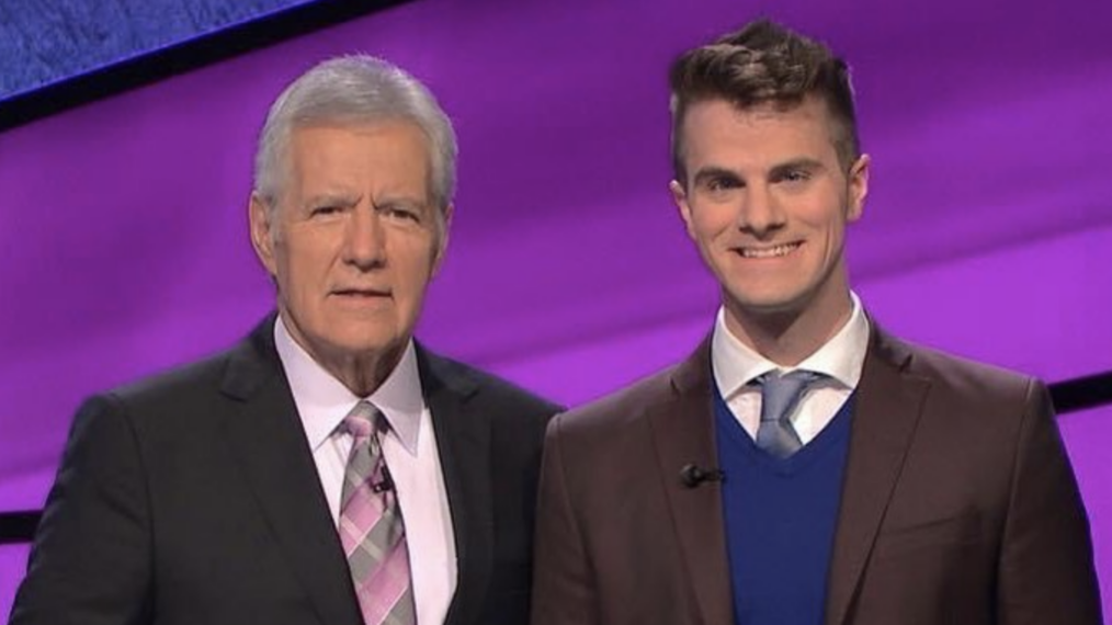 Louis Virtel and Alex Trebek on 'Jeopardy'