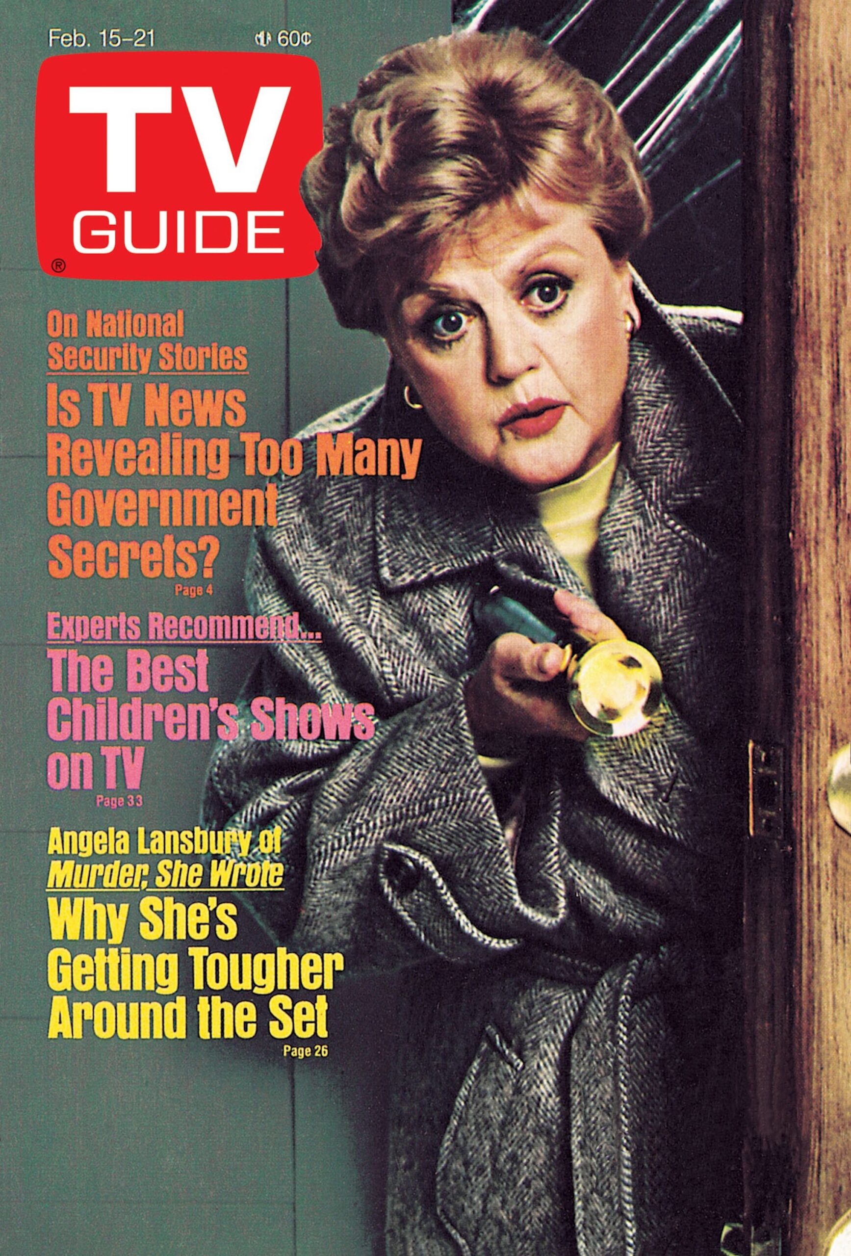 Murder, She Wrote - Angela Lansbury, TV GUIDE cover, February 15-21, 1986