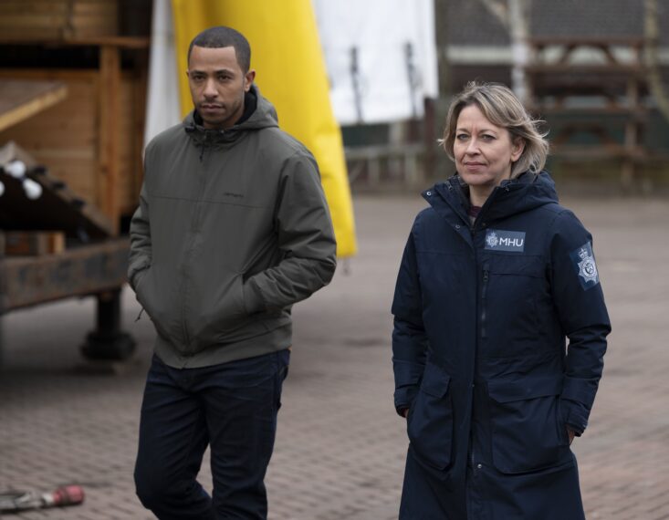 Ukweli Roach and Nicola Walker in 'Annika' 