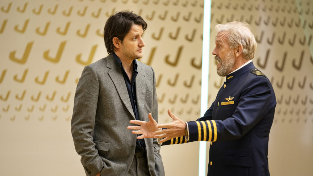 Zach Woods and Hugh Laurie in 'Avenue 5'
