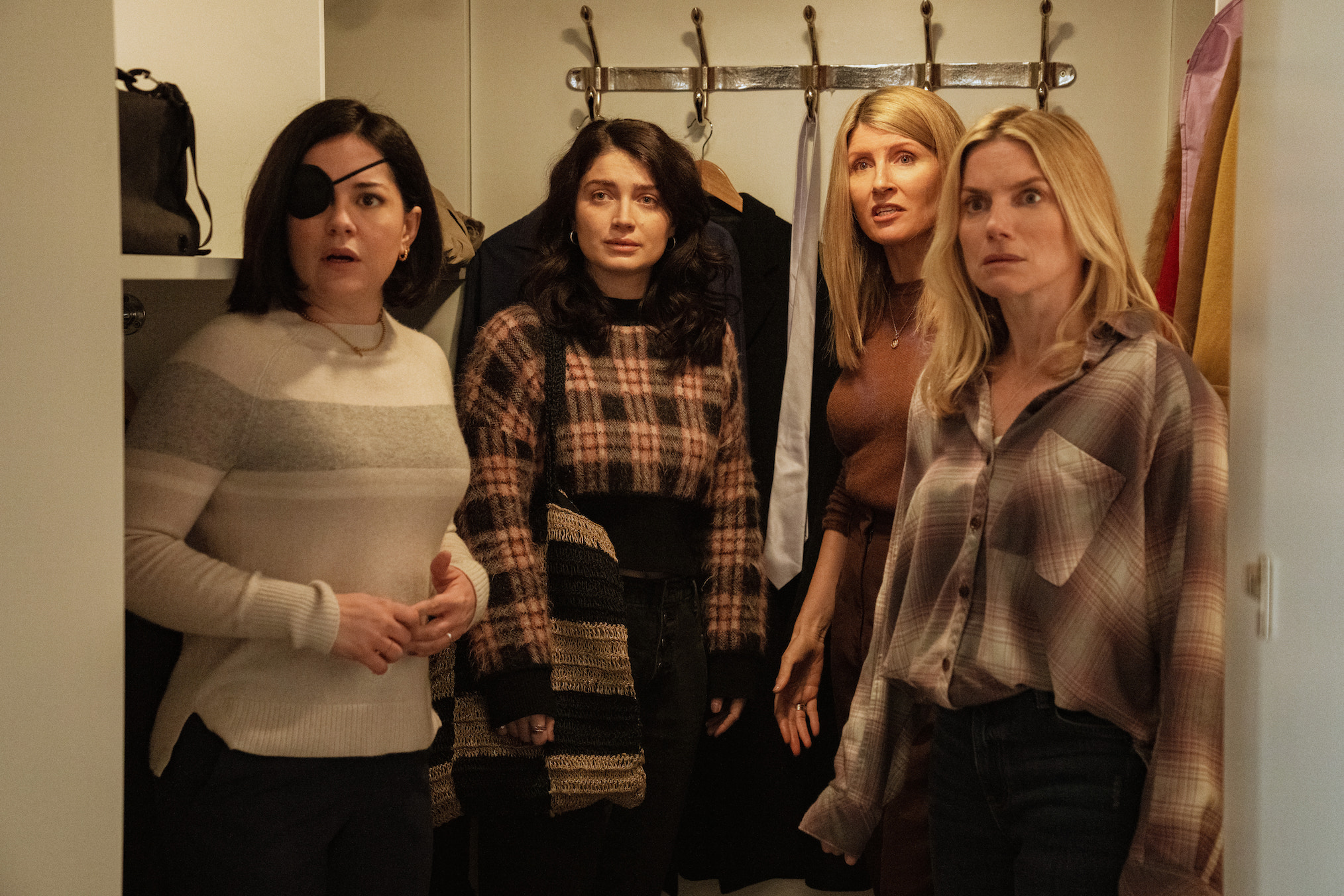 Sarah Greene, Eve Hewson, Sharon Horgan, and Eva Birthistle in 'Bad Sisters'