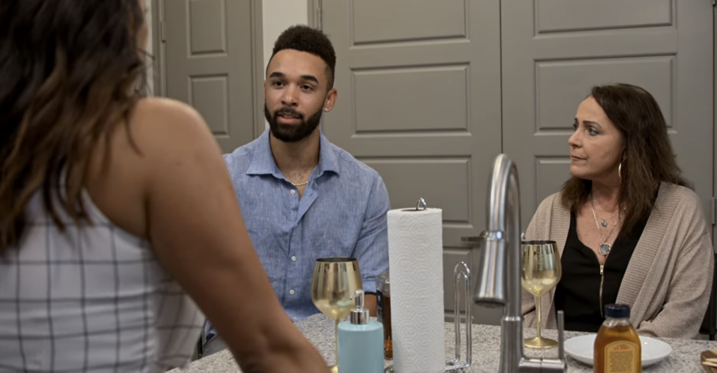 Bartise Bowden and his mother in 'Love Is Blind' Season 3 Episode 7