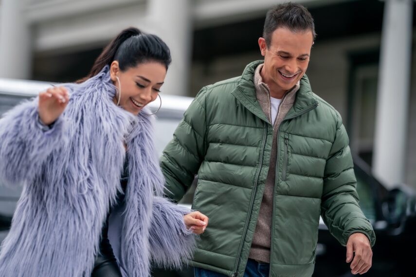 Aimee Garcia and Freddie Prinze Jr. in 'Christmas With You'