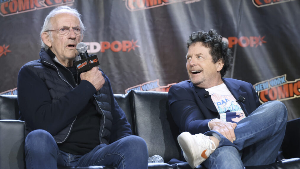 Christopher Lloyd and Michael J. Fox at ComicCon