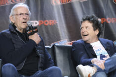 Christopher Lloyd and Michael J. Fox at ComicCon