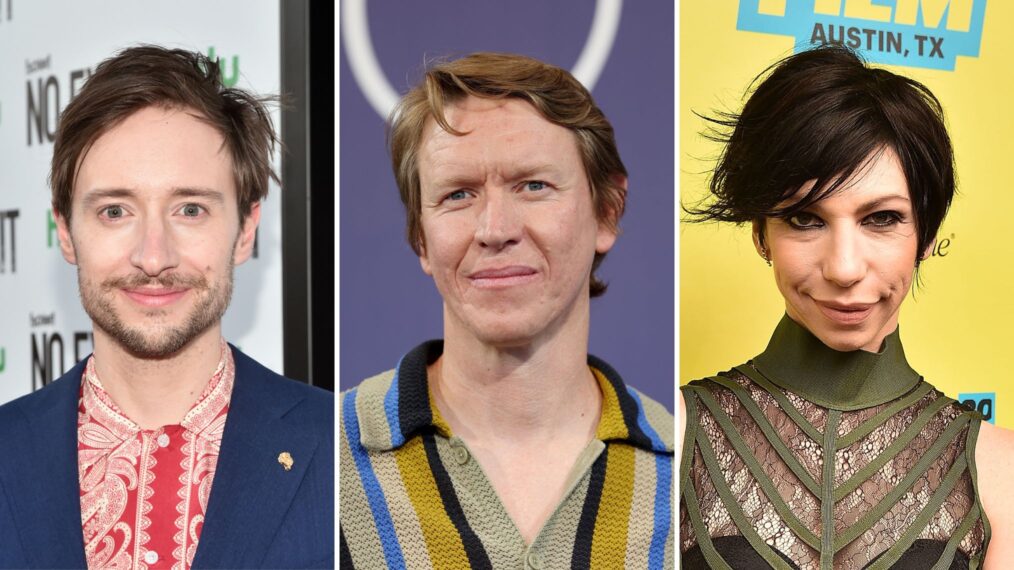 Fargo Season 5 cast David Rysdahl, Sam Spruell, and Jessica Pohly