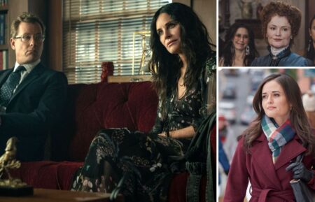 Greg Kinnear and Courteney Cox in 'Shining Vale,' Rebecca Wisocky in 'Ghosts,' and Danica McKellar in 'You, Me & the Christmas Trees'