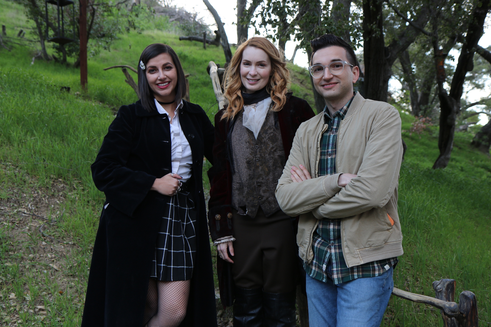 'Headless' creators Sean and Sinead Persaud with Felicia Day
