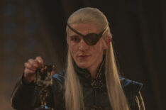 Ewan Mitchell as Aemond toasting in House of the Dragon - Season 1, Episode 8