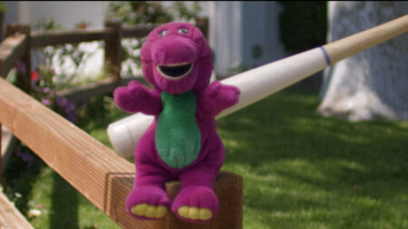 Barney Bashing in 'I Love You, You Hate Me'