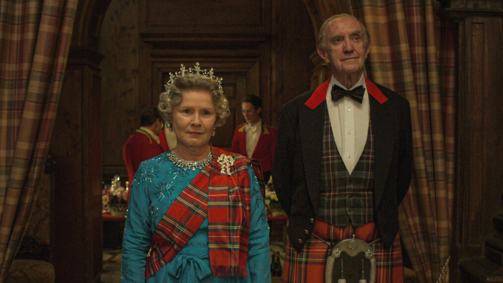 Imelda Staunton and Jonathan Pryce in The Crown